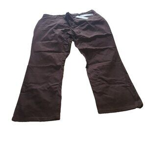 NWT Lee Relaxed Fit Straight Leg Size 18 Roasted Chestnut Mid Rise Pants Slacks